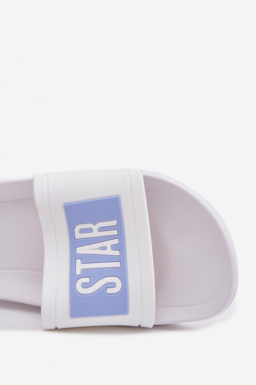 Women's Slides Big Star TT274A002 White-Blue