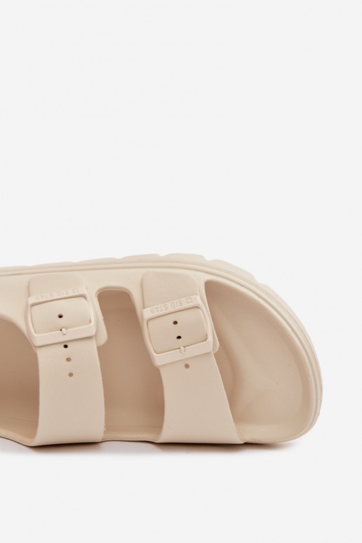 Women's Foam Platform Sandals Big Star TT274A032 Light Beige