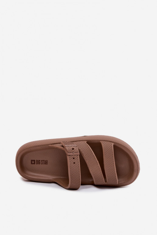 Foam Women's Slides With Straps And Buckle Big Star TT274A041 Brown