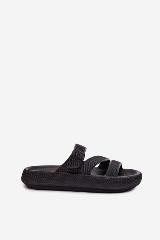 Foam Women's Slides With Straps and Buckle Big Star TT274A037 Black