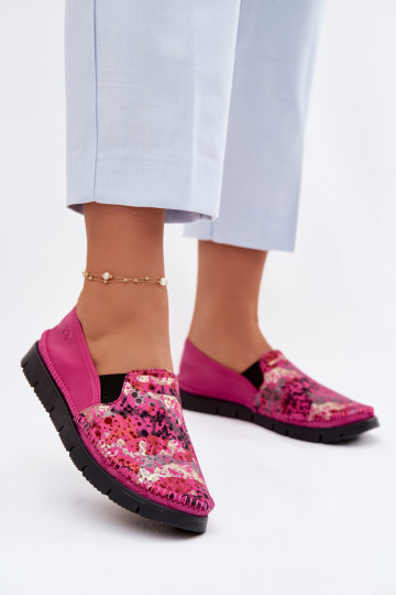Women's Slip-On Leather Shoes Maciejka 03512-73 Fuchsia 2