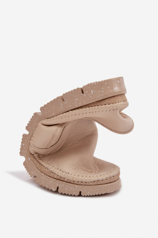 Women's Slip-on Leather Shoes Maciejka 03512-04 Beige