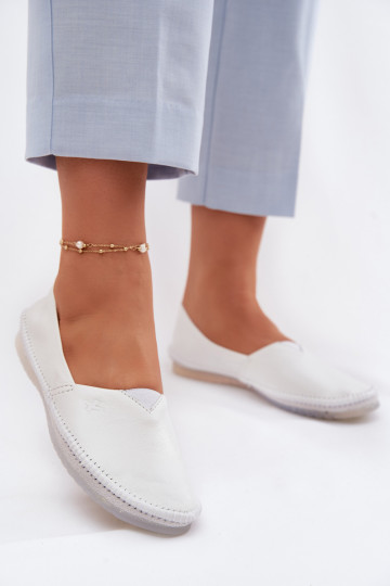 Women's Leather Ballerinas Maciejka 01930-11 White 2