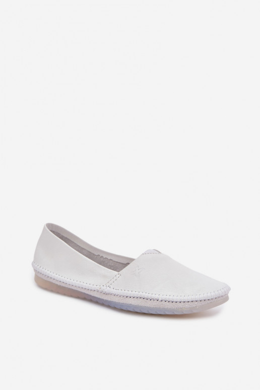 Women's Leather Ballerinas Maciejka 01930-11 White