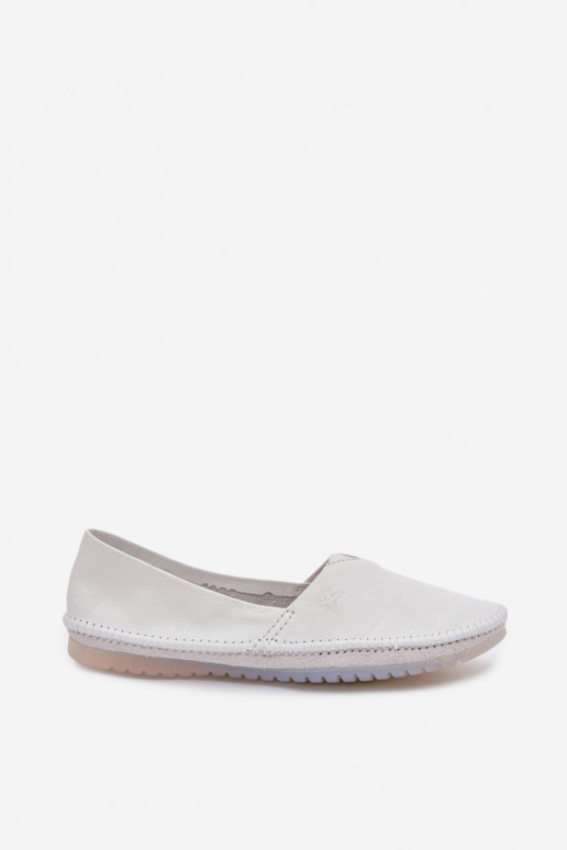 Women's Leather Ballerinas Maciejka 01930-11 White