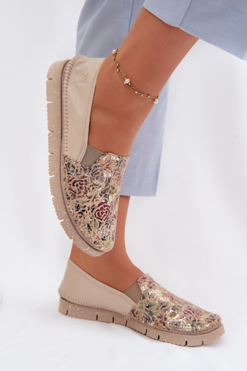 Women's Leather Slip-On Shoes Maciejka 03512-67 Multicolor