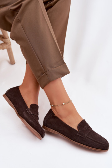 Vinceza Suede Loafers 18122 Chocolate