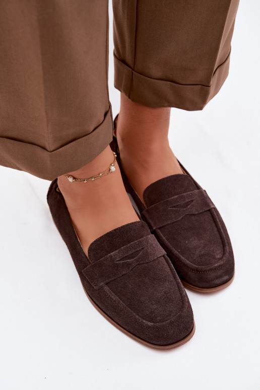 Vinceza Suede Loafers 18122 Chocolate