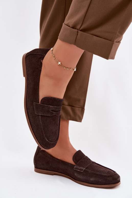 Vinceza Suede Loafers 18122 Chocolate