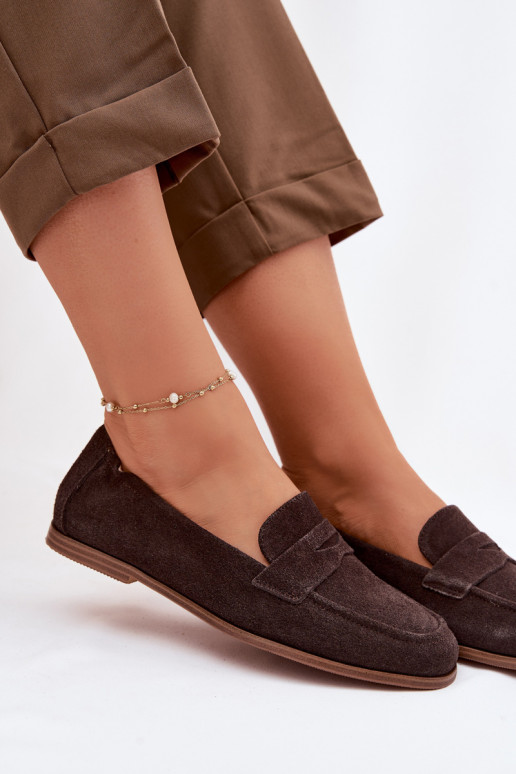 Vinceza Suede Loafers 18122 Chocolate