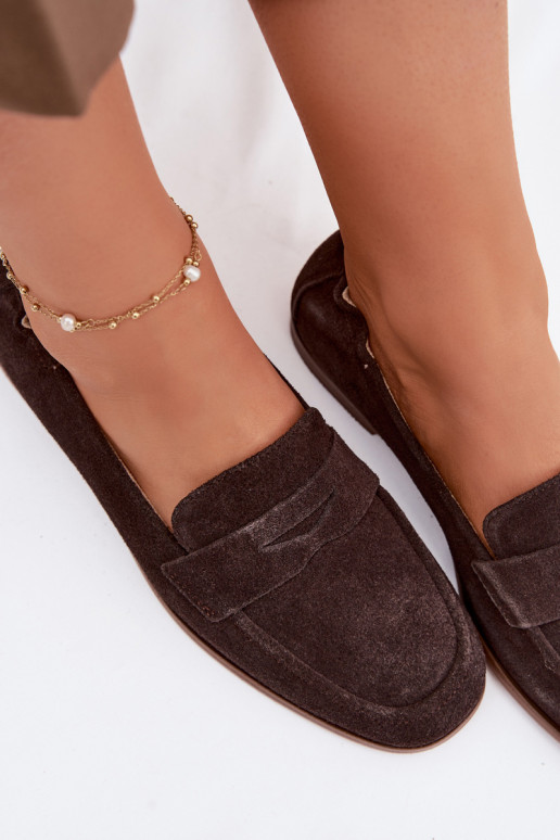 Vinceza Suede Loafers 18122 Chocolate