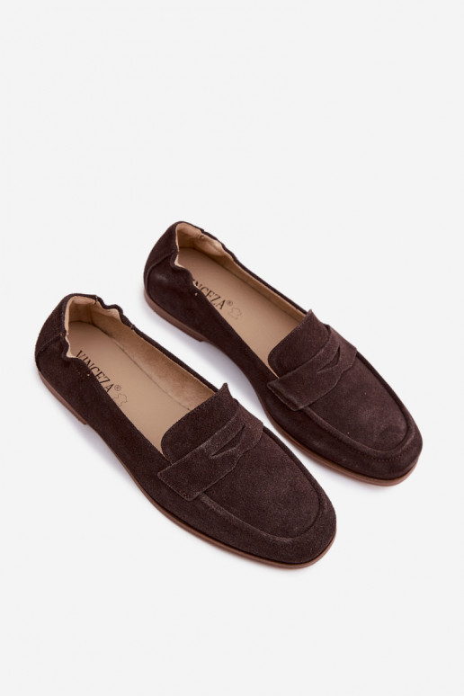 Vinceza Suede Loafers 18122 Chocolate