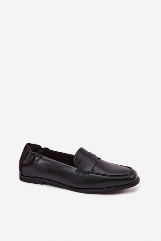 Vinceza Leather Loafers 18121 Black