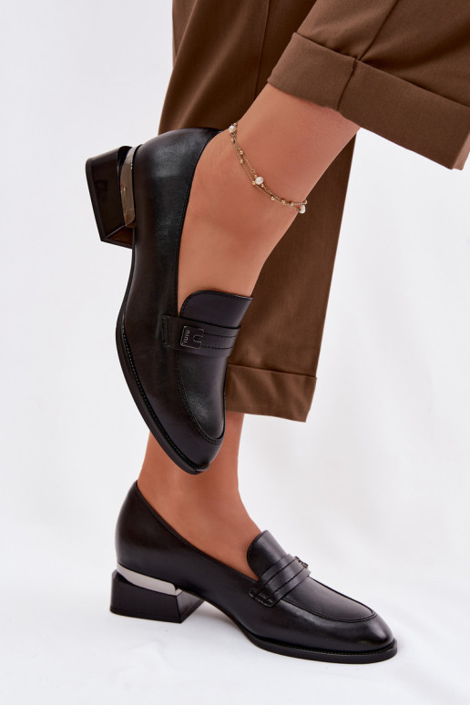 Women's Block Heel Shoes Vinceza 58625 Black