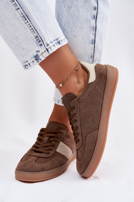 Sneakersy Damskie Big Star TT274116 Brązowe