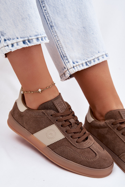 Sneakersy Damskie Big Star TT274116 Brązowe