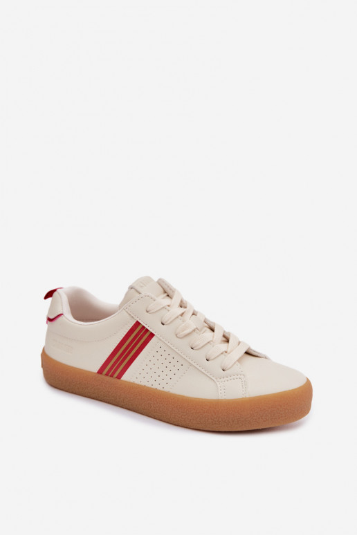 Eco Leather Women's Sneakers Big Star TT274307 Light Beige