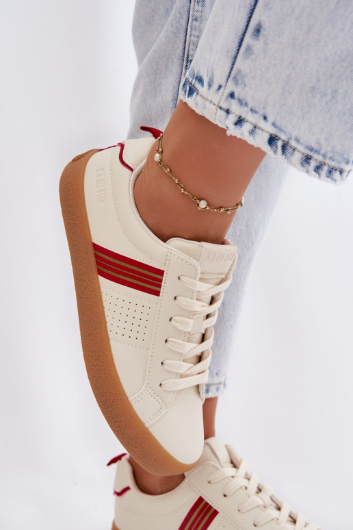 Eco Leather Women's Sneakers Big Star TT274307 Light Beige