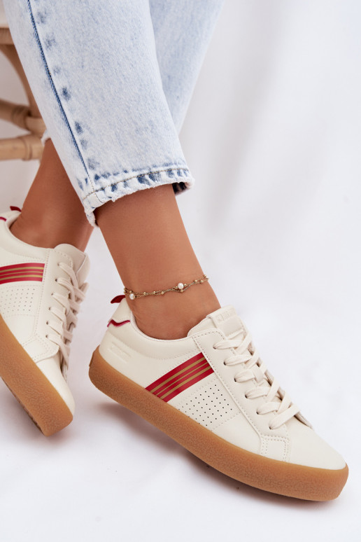 Eco Leather Women's Sneakers Big Star TT274307 Light Beige