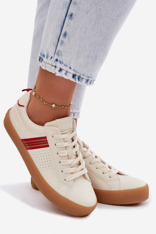 Eco Leather Women's Sneakers Big Star TT274307 Light Beige