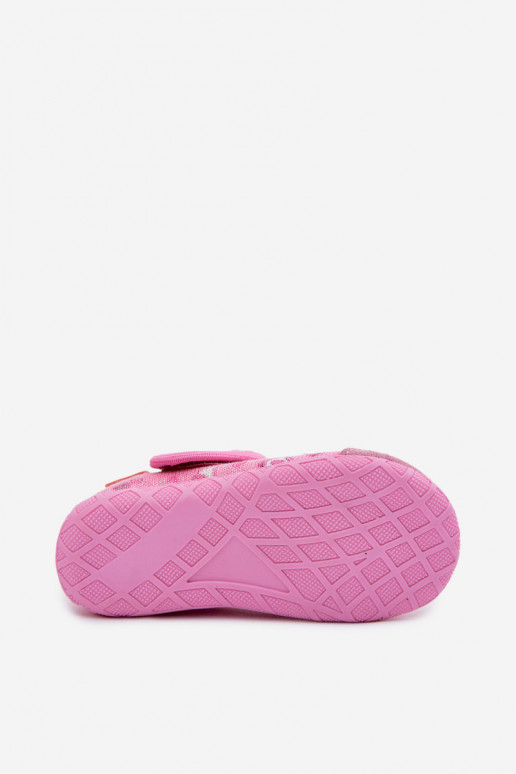 Milami Children's Slippers with Velcro Shiny Pink Jasimrra