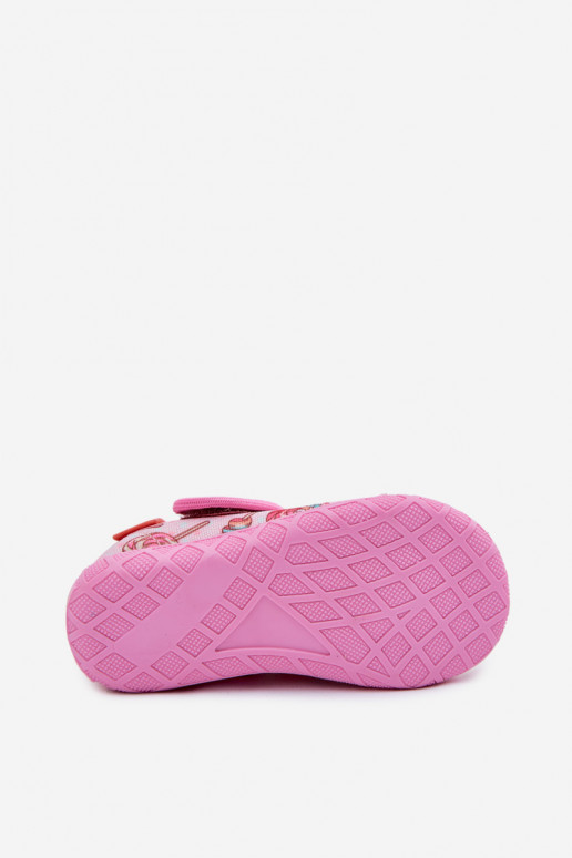Milami Children's Slippers with Velcro Pink Lizaki Jasimrra