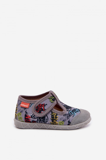 Children's Slippers Milami with Velcro Gray Jasimrra 2