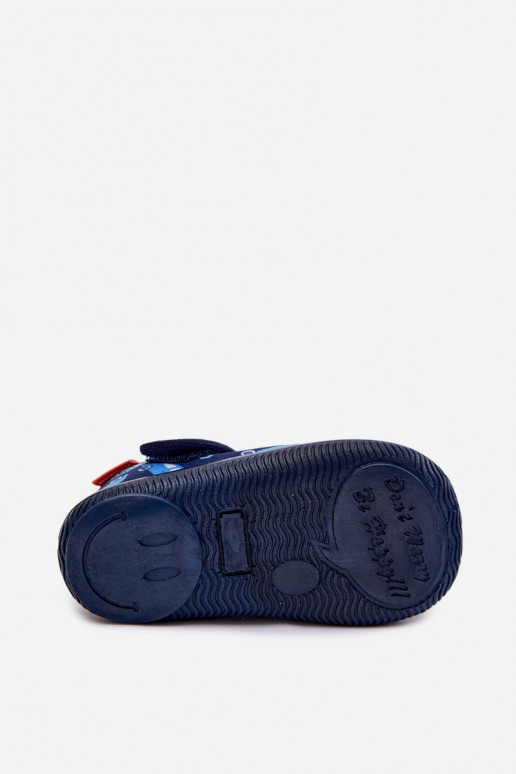Kids Slippers Milami Elastic With Velcro Navy Ambette