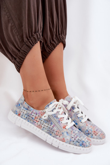 Silver Suede Open Shoes Kamelia