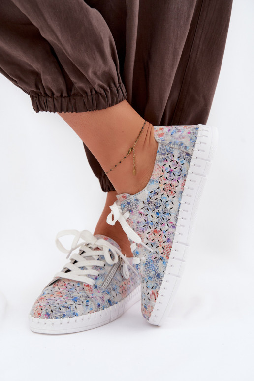 Silver Suede Open Shoes Kamelia