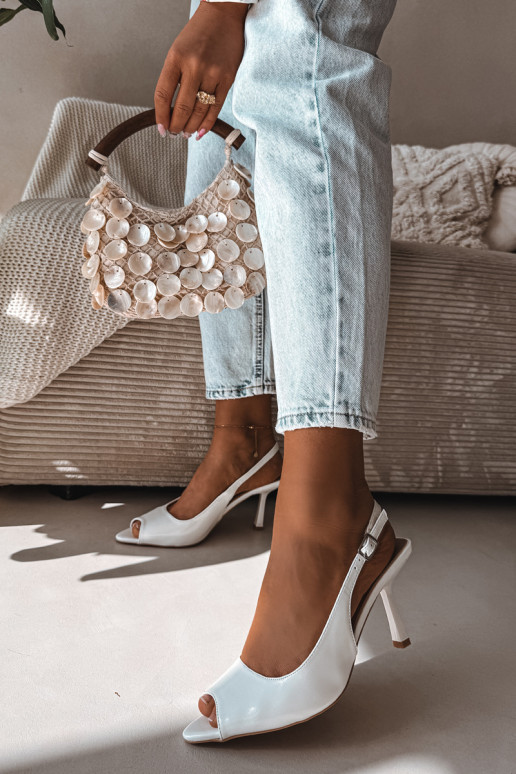 Women's High Heel White Sandals Sevina