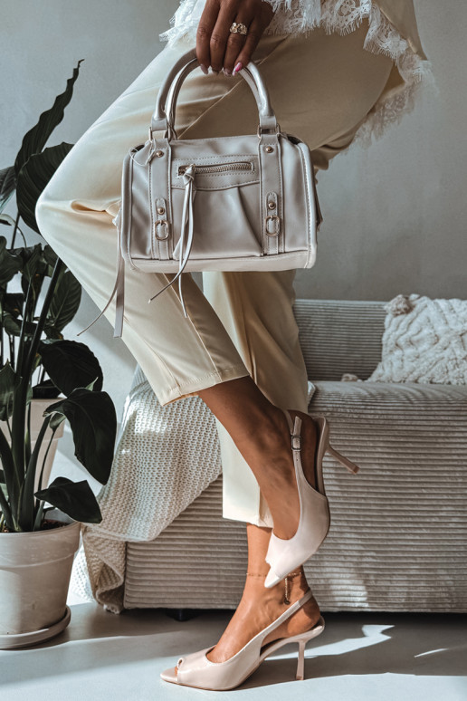 Women's Beige High Heeled Sandals Sevina