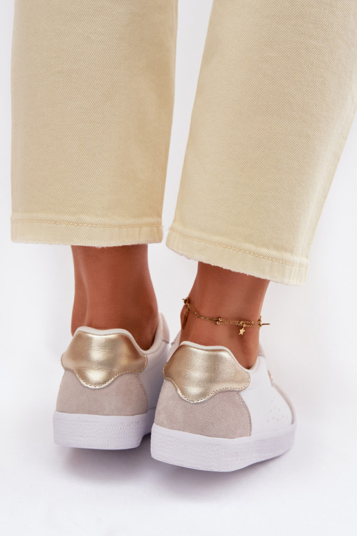 Women's Sneakers Made of Natural Leather LR61-7091 White