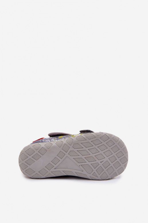Milami Children's Slippers with Velcro Balls Gray Reathiana