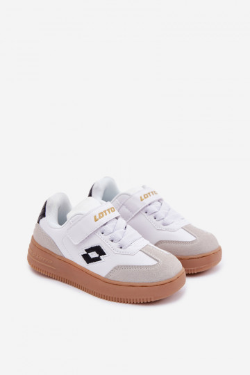 Sneakersy Dziecięce Na Rzep LOTTO MAKERA 2601250K Białe