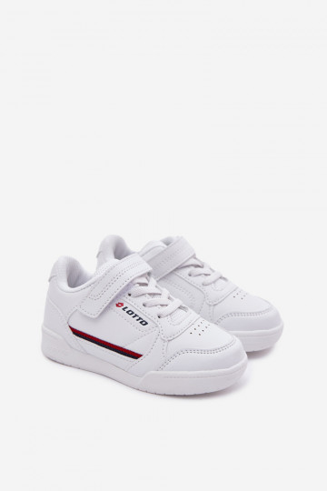 Buty Dziecięce Sneakersy Na Rzep LOTTO NANDU 2600310K Białe