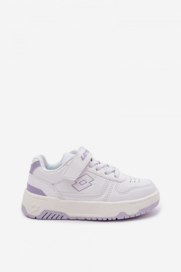 Lotto Groovin Children's Sneakers with Velcro 2600130K White-Purple 2