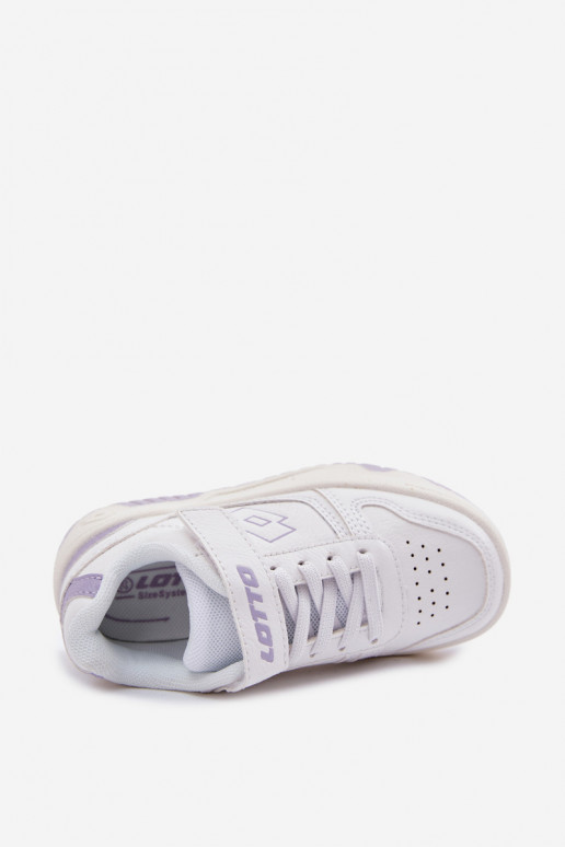 Lotto Groovin Children's Sneakers with Velcro 2600130K White-Purple