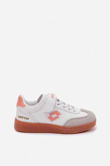 Children's Sneakers With Velcro LOTTO VINTAL MF 2600252K White-Orange 2