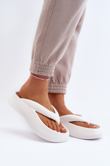 Women's Foam Flip Flops White Roux 2