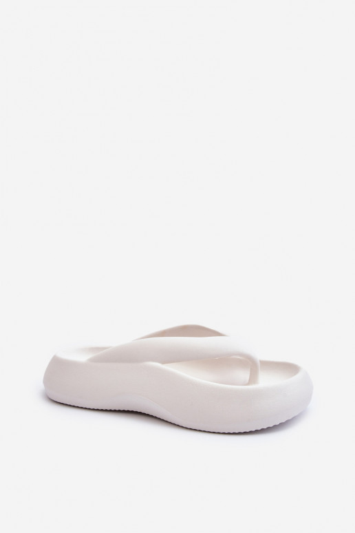 Women's Foam Flip Flops White Roux