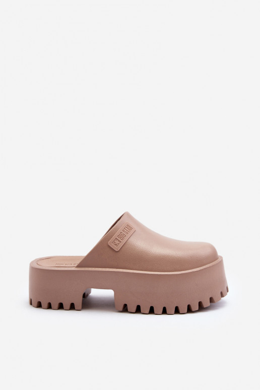 Women's Slides on Chunky Sole Big Star NN274015 White