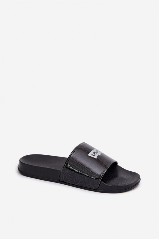 Youth Slippers LEVI'S VPOL0251S-2693 Black With Glitter