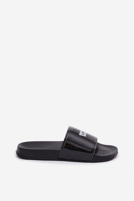 Youth Slippers LEVI'S VPOL0251S-2693 Black With Glitter