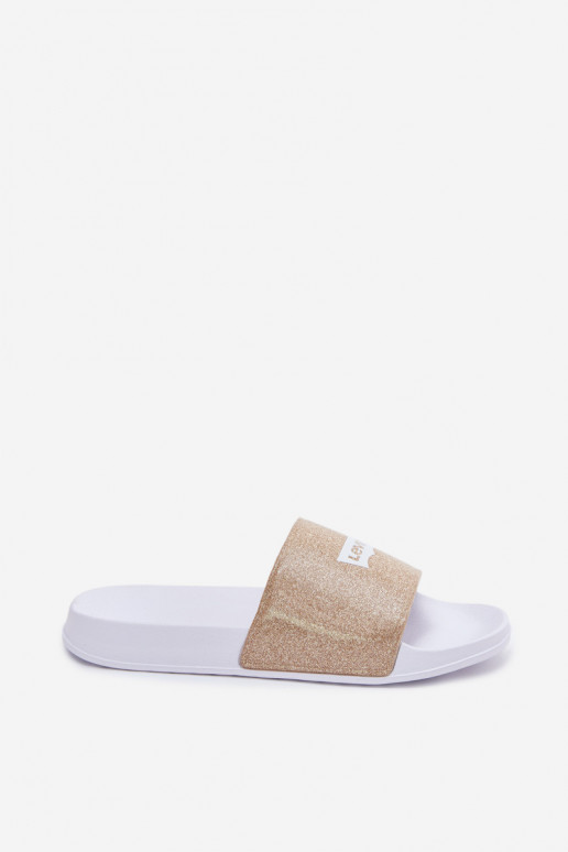Youth Slides LEVI'S VPOL0251S-3923 Gold With Glitter