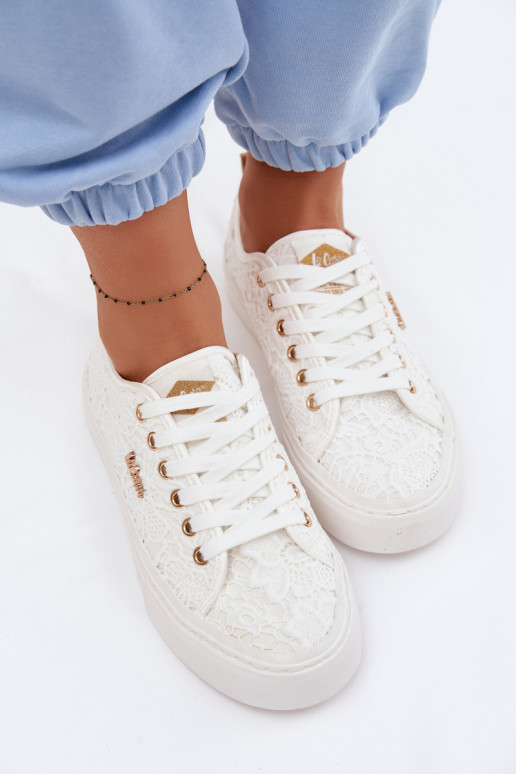 Trampki DamskiewithKoronką Lee Cooper LCW-26-02-4060 Białe
