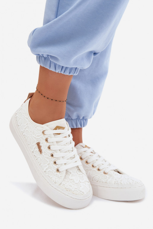 Trampki DamskiewithKoronką Lee Cooper LCW-26-02-4060 Białe