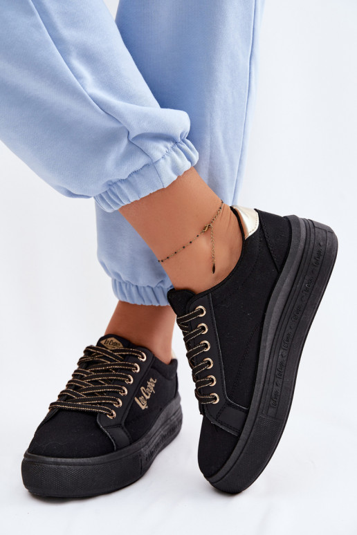 Trampki Damskie Na Platformie Lee Cooper LCW-26-44-4476 Czarne