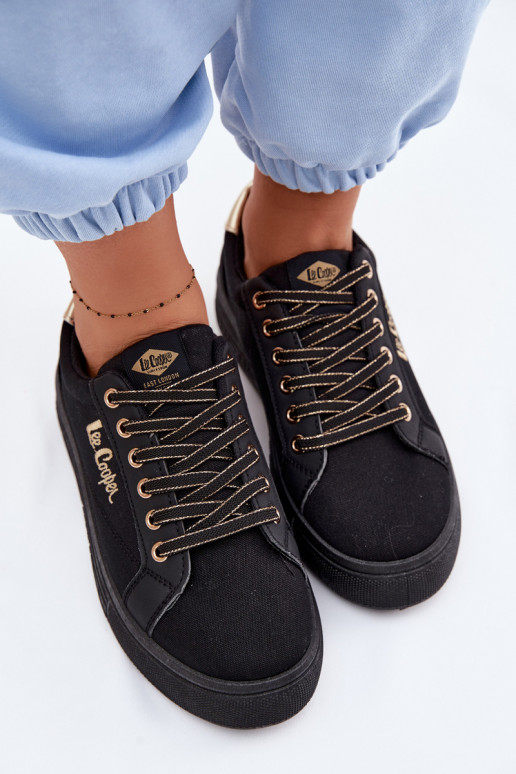 Trampki Damskie Na Platformie Lee Cooper LCW-26-44-4476 Czarne