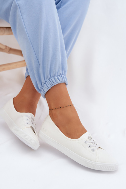 Tenisówki Trampki Damskie Lee Cooper LCW-26-02-4044 Białe